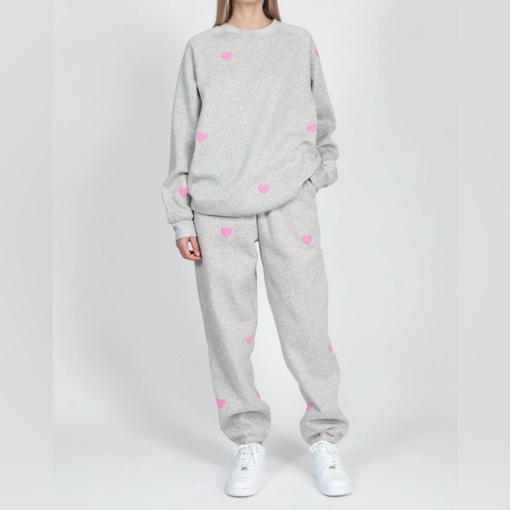 Brunette the Label Heart Oversized Joggers